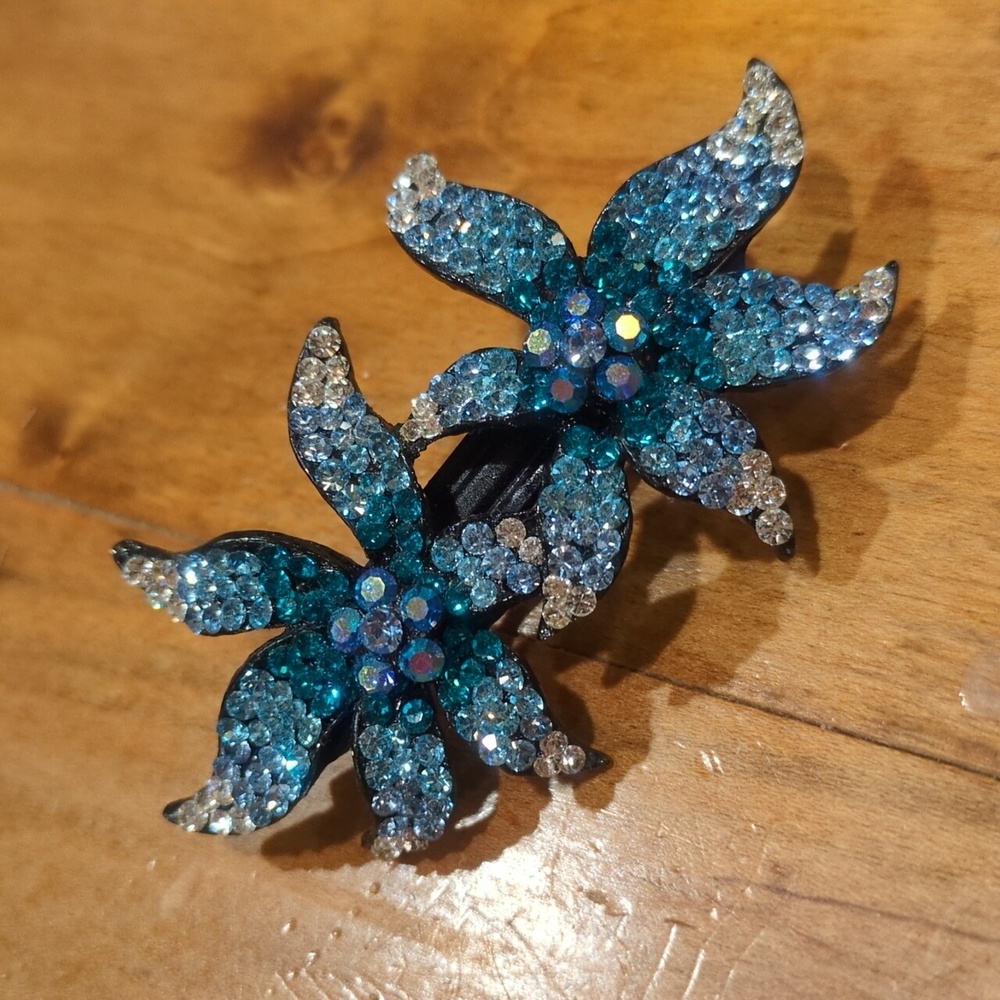 Teal Flower Headpiece